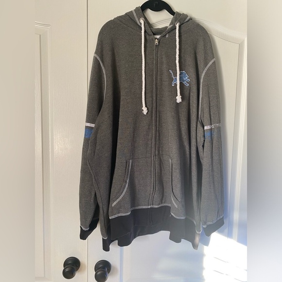 Detroit Lions Sweater Jacket Gray/Blue Women’s Size 3X - Picture 1 of 2
